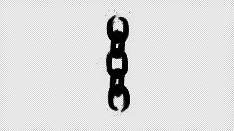 Hand Drawn Brush Chain Loop Transparent Stock Footage 319862517