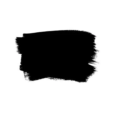 Hand drawn brush design element, black paint ink brush strokes. Grunge brush  Stock Illustration