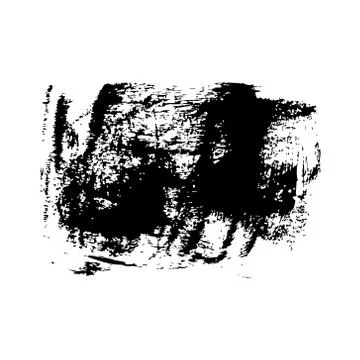 Hand drawn brush design element, black paint ink brush strokes. Grunge brush  Stock Illustration