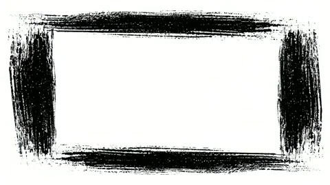 Hand drawn brush frame border with empty center for text overlay seamless l.. Video stock 341429096