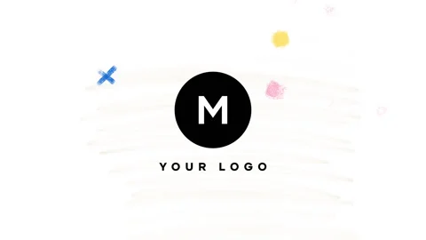 Hand Drawn Brush Minimal Logo Stock After Effects