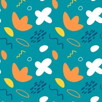 Hand drawn brush pattern background with abstract shape. Stock Illustration