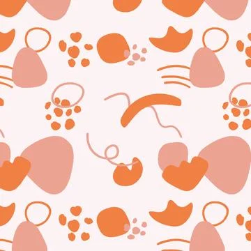 Hand drawn brush pattern background with abstract shape. Stock Illustration