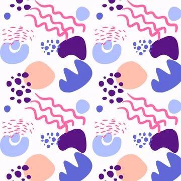 Hand drawn brush pattern background with abstract shape. Stock Illustration