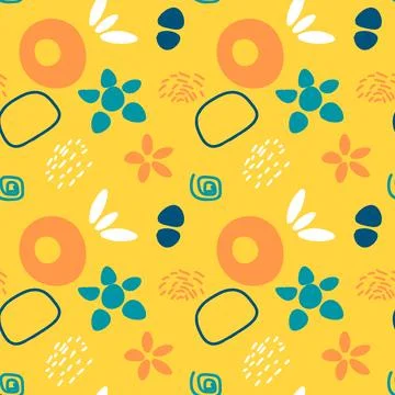 Hand drawn brush pattern background with abstract shape. Stock Illustration