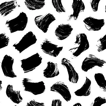 Hand drawn brush scribble strokes seamless pattern 스톡 일러스트