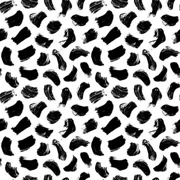 Hand drawn brush scribble strokes seamless pattern 스톡 일러스트