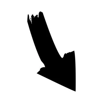 Hand drawn brush stroke down arrow symbol イラスト素材