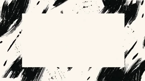 Hand drawn brush stroke frame with copy space text overlay, abstract border.. Stockbeeldmateriaal 342045055