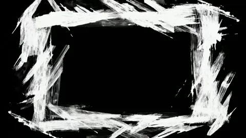 Hand drawn brush stroke frame border with copy space text overlay, seamless.. Stock Footage 342046600