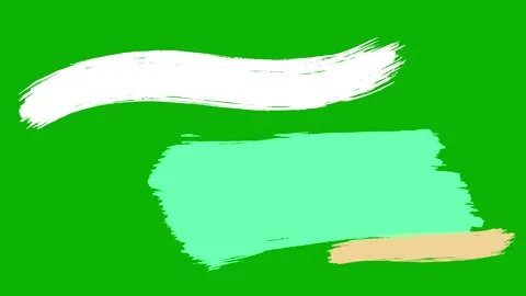 Hand Drawn Brush Stroke Lower Thirds. Grunge, chalk, lower thirds with sketch Stock Footage 325797609