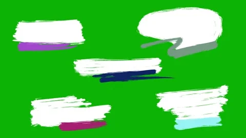 Hand Drawn Brush Stroke Lower Thirds. Grunge, chalk, lower thirds with sketch Stock Footage 325797704