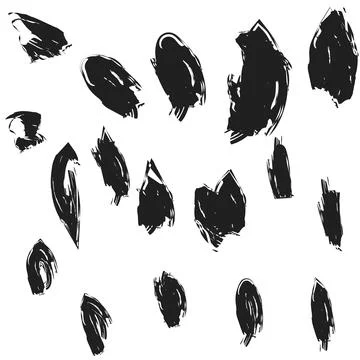 Hand drawn brush strokes textile pattern design in black and white for fash.. 스톡 일러스트