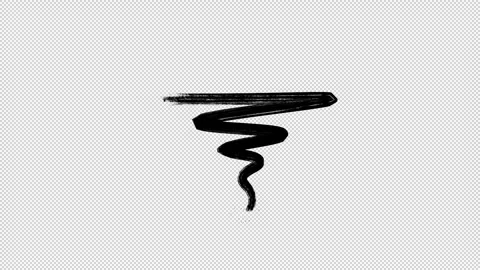Hand Drawn Brush Triangle Zigzag Scribble Underline Loop Transparent Video stock 319862418