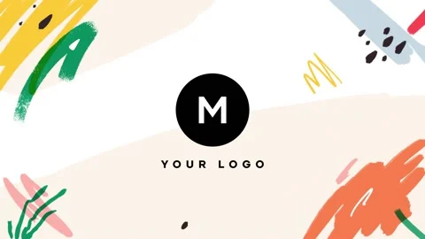 Hand Drawn Brush Tropical Logo Stock After Effects