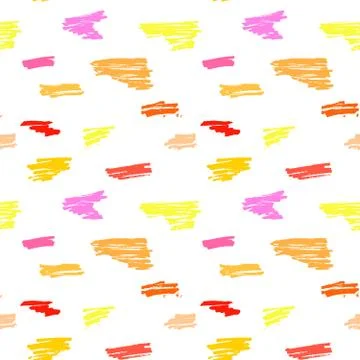 Hand drawn brushed texture seamless pattern, coloful vector illustration Stock Illustration