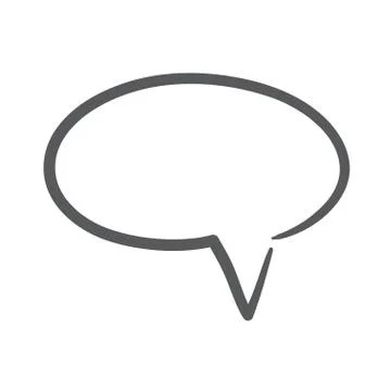 Hand drawn bubble dialog vector icon illustration. Stock Illustration