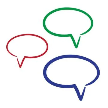 Hand drawn bubble dialog vector icon illustration. Stock Illustration