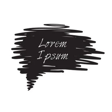 Hand drawn bubble dialog vector icon illustration. Stock Illustration