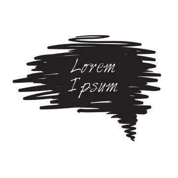 Hand drawn bubble dialog vector icon illustration. Stock Illustration