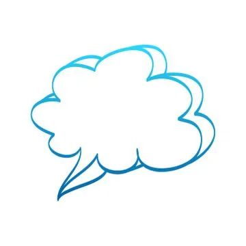 Hand drawn bubble dialog vector icon illustration. Stock Illustration