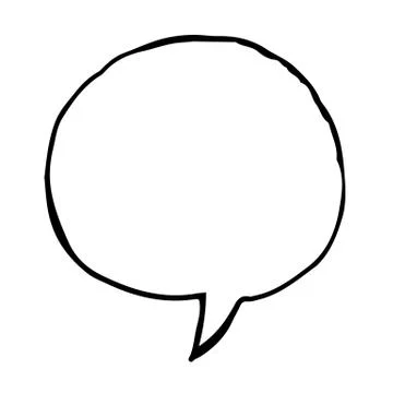 Hand drawn bubble speech Illustration symbol design Stock Illustration