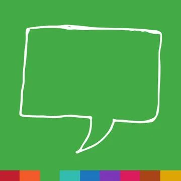 Hand drawn bubble speech Illustration symbol design Stock Illustration