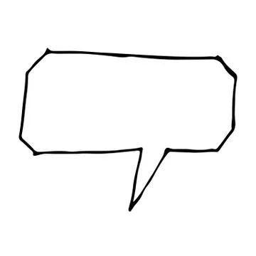 Hand drawn bubble speech Illustration symbol design Stock Illustration