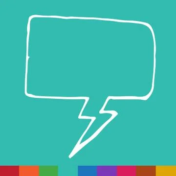 Hand drawn bubble speech Illustration symbol design Stock Illustration