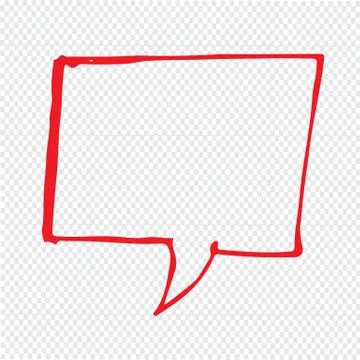 Hand drawn bubble speech Illustration symbol design Stock Illustration