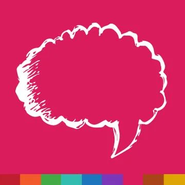 Hand drawn bubble speech Illustration symbol design Illustrazione stock