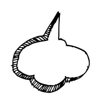 Hand drawn bubble speech Illustration symbol design Stock Illustration