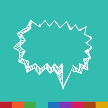 Hand drawn bubble speech Illustration symbol design Stock Illustration