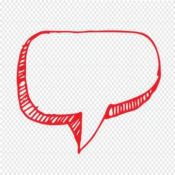 Hand drawn bubble speech Illustration symbol design Stock Illustration
