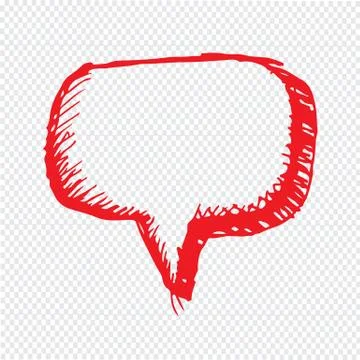 Hand drawn bubble speech Illustration symbol design Stock Illustration