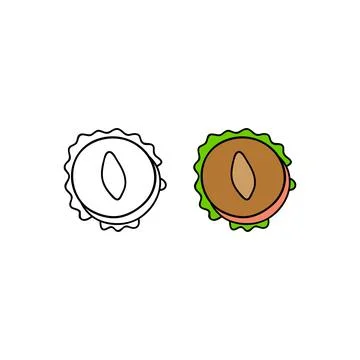 Hand drawn burger. Stock Illustration