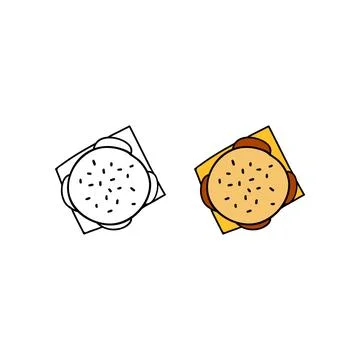 Hand drawn burger. Stock Illustration