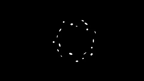 Hand drawn burst animation expanding circular particles Stock Footage 345483927