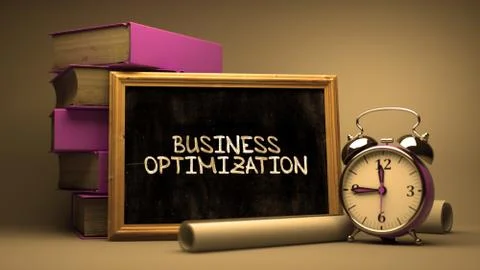 Hand Drawn Business Optimization Concept on Chalkboard Illustrazione stock