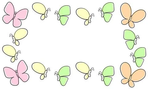 Hand drawn butterfly background3 Stock Illustration