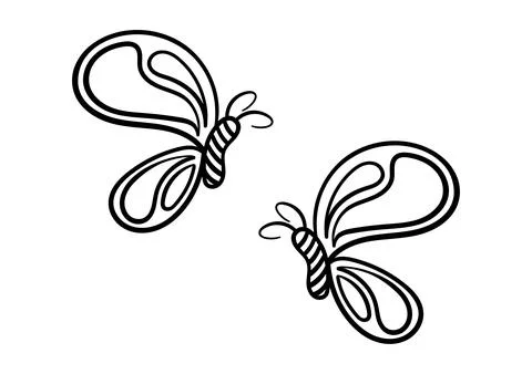 Hand drawn butterfly Stock Illustration