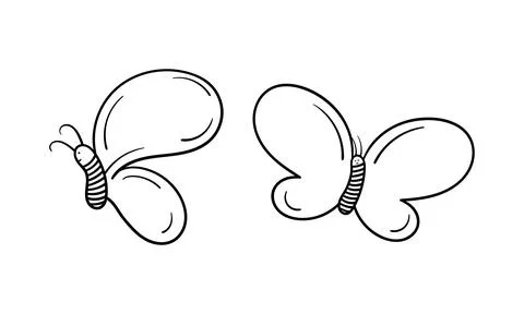 Hand drawn butterfly Stock Illustration