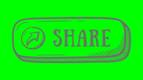 Hand drawn button share Stockbeeldmateriaal 340587427