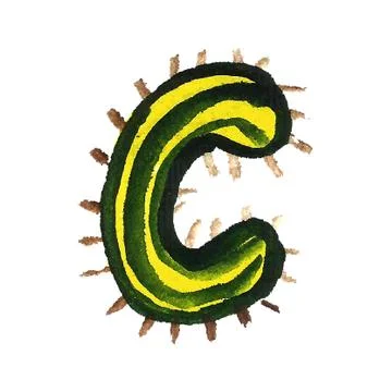 Hand drawn C letter Stock Illustration