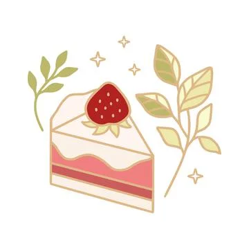 Hand drawn cake, pastry, and bakery vector illustration Stock Illustration