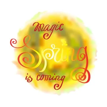 Hand drawn calligraphy card. Stockillustratie