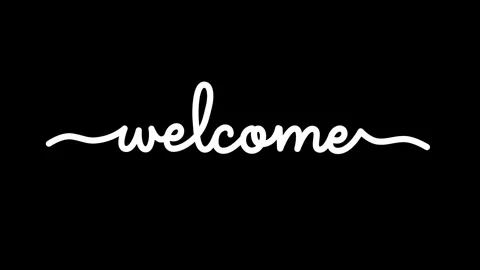 Hand Drawn Calligraphy Monoline Welcome Animation. Stock Footage 302174737