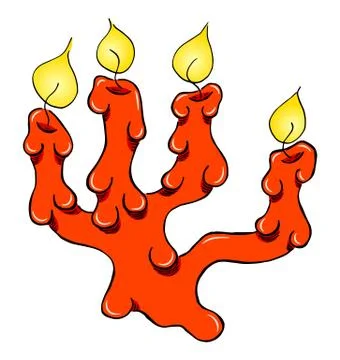 Hand drawn candle Stock Illustration