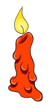 Hand drawn candle Stock Illustration