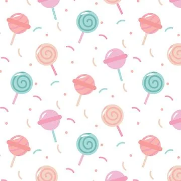 Hand drawn candy colors pattern illustration Stock Illustration